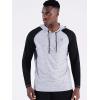 image:imageNELEUS Mens Dry Fit Athletic Shirt Workout Running Long Sleeve Shirts with Hoods5102 2 Pack dark GreyLight Grey