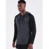 image:imageNELEUS Mens Dry Fit Athletic Shirt Workout Running Long Sleeve Shirts with Hoods5102 2 Pack dark GreyLight Grey