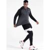 image:imageNELEUS Mens Dry Fit Athletic Shirt Workout Running Long Sleeve Shirts with Hoods5102 2 Pack dark GreySlate Grey