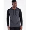 image:imageNELEUS Mens Dry Fit Athletic Shirt Workout Running Long Sleeve Shirts with Hoods5102 2 Pack dark GreySlate Grey