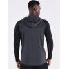 image:imageNELEUS Mens Dry Fit Athletic Shirt Workout Running Long Sleeve Shirts with Hoods5102 2 Pack dark GreySlate Grey