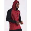 image:imageNELEUS Mens Dry Fit Athletic Shirt Workout Running Long Sleeve Shirts with Hoods5102 2 Pack redNavy Blue