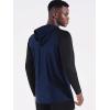 image:imageNELEUS Mens Dry Fit Athletic Shirt Workout Running Long Sleeve Shirts with Hoods5102 2 Pack redNavy Blue
