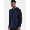 image:imageNELEUS Mens Dry Fit Athletic Shirt Workout Running Long Sleeve Shirts with Hoods5102 2 Pack redNavy Blue