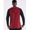 image:imageNELEUS Mens Dry Fit Athletic Shirt Workout Running Long Sleeve Shirts with Hoods5102 Dark GreyLight GreenRed 3 Pack