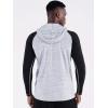 image:imageNELEUS Mens Dry Fit Athletic Shirt Workout Running Long Sleeve Shirts with Hoods5102 Dark GreyRedLight Grey 3 Pack