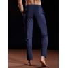 image:imageNELEUS Mens Workout Athletic Running Tapered Pants7006 2 Pack Black navy Blue