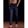 image:imageNELEUS Mens Workout Athletic Running Tapered Pants7006 2 Pack Black navy Blue