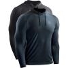 image:imageNELEUS Mens Dry Fit Athletic Shirt Workout Running Long Sleeve Shirts with Hoods5071 Slate GreyDark Grey 2 Pack