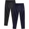 image:imageNELEUS Mens Workout Athletic Running Tapered Pants7006 2 Pack Black navy Blue