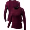 image:imageNELEUS Womens 3 Pack Athletic Compression Long Sleeve T Shirt Dry Fit03 BlackGreyBurgundy 3 Pack