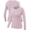 image:imageNELEUS Womens 3 Pack Athletic Compression Long Sleeve T Shirt Dry FitGreen pink