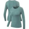 image:imageNELEUS Womens 3 Pack Athletic Compression Long Sleeve T Shirt Dry FitGreen pink