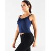 image:imageNELEUS Womens 3 Pack Athletic Cropped Tank Top Padded Bra8196 BlackRedNavy Blue