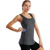 image:imageNELEUS Womens Racerback Yoga Workout Tank Top06 WhiteBlueGrey 3 Pack
