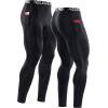 image:imageNELEUS Mens Dry Fit Compression Baselayer Pants Running Tights Leggings with Phone Pocket6069 BlackBlack 2 Pack