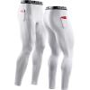 image:imageNELEUS Mens Dry Fit Compression Baselayer Pants Running Tights Leggings with Phone Pocket6069 BlackWhite 2 Pack