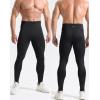 image:imageNELEUS Mens Dry Fit Compression Baselayer Pants Running Tights Leggings with Phone Pocket6109 2 Pack blackGrey