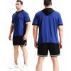 image:imageNELEUS Mens Dry Fit Performance Athletic Shirt with HoodsBlue