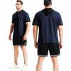 image:imageNELEUS Mens Dry Fit Performance Athletic Shirt with HoodsBlue navy