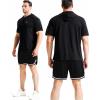 image:imageNELEUS Mens Dry Fit Performance Athletic Shirt with HoodsWhite