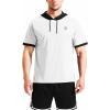 image:imageNELEUS Mens Dry Fit Performance Athletic Shirt with HoodsWhite