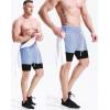 image:imageNELEUS Mens 2 in 1 Running Shorts with LinerDry Fit Workout Shorts with Pockets6071 Dark Greyblack light Grey light Blue 3 Pack