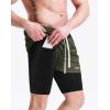 image:imageNELEUS Mens 2 in 1 Running Shorts with LinerDry Fit Workout Shorts with Pockets6071 Dark Greyblack olive Green 2 Pack