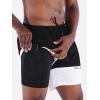 image:imageNELEUS Mens 2 in 1 Running Shorts with LinerDry Fit Workout Shorts with Pockets6094 BlackBlack 2 Pack