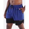 image:imageNELEUS Mens 2 in 1 Running Shorts with LinerDry Fit Workout Shorts with Pockets6094 BlackGreyBlue 3 Pack