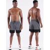 image:imageNELEUS Mens 2 in 1 Running Shorts with LinerDry Fit Workout Shorts with Pockets6094 BlackGreyBlue 3 Pack