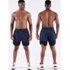 image:imageNELEUS Mens 2 in 1 Running Shorts with LinerDry Fit Workout Shorts with Pockets6094 BlackGreyNavy Blue 3 Pack