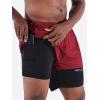 image:imageNELEUS Mens 2 in 1 Running Shorts with LinerDry Fit Workout Shorts with Pockets6094 BlackGreyRed 3 Pack