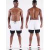 image:imageNELEUS Mens 2 in 1 Running Shorts with LinerDry Fit Workout Shorts with Pockets6094 BlackGreyWhite 3 Pack