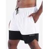 image:imageNELEUS Mens 2 in 1 Running Shorts with LinerDry Fit Workout Shorts with Pockets6094 BlackWhite 2 Pack