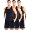 image:imageNELEUS Mens 3 Pack Dry Fit YBack Muscle Tank Workout Gym Shirt5161 BlackBlackBlack