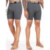 image:imageNELEUS 3 or 6 Pack Compression Shorts for Men Spandex Sport Shorts Running Athletic Workout Performance Baselayer Underwear6011 Black 2pcs grey2pcs white 2 Pcs