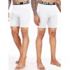 image:imageNELEUS 3 or 6 Pack Compression Shorts for Men Spandex Sport Shorts Running Athletic Workout Performance Baselayer Underwear6011 Black 2pcs grey2pcs white 2 Pcs