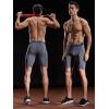 image:imageNELEUS Mens Compression Shorts Pack of 36012 Blackred StripeGreyNavy Blue 3 Pack