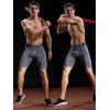 image:imageNELEUS Mens Compression Shorts Pack of 36012 GreyBlackred StripeWhite 3 Pack