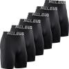 image:imageNELEUS 3 or 6 Pack Compression Shorts for Men Spandex Sport Shorts Running Athletic Workout Performance Baselayer Underwear6011 Black 6 Pcs
