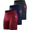 6115 Black/Dark Navy/Red  3 Pack