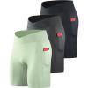 6115 Black/Grey/Light Green  3 Pack