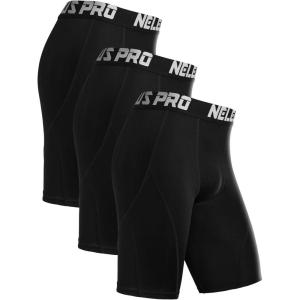 image:imageNELEUS Mens Compression Shorts Pack of 36012 BlackBlackBlack 3 Pack
