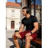 image:imageNELEUS 2 in 1 Athletic Shorts for Men 9 Dry Fit Workout Running Shorts with Pockets6150 Black  Grey  Blue  Red 4 Pack