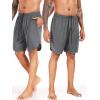 image:imageNELEUS 2 in 1 Athletic Shorts for Men 9 Dry Fit Workout Running Shorts with Pockets6150 Grey 1 Pack