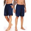 image:imageNELEUS 2 in 1 Athletic Shorts for Men 9 Dry Fit Workout Running Shorts with Pockets6150 Navy Blue 1 Pack