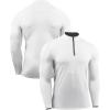 image:imageNELEUS Mens Compression Shirts 14 Zip Pullover Long Sleeved Running Shirts 3 Pack5086 WhiteWhiteWhite